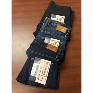 3- Dearborn Denim Jeans Mens Size‎ 28x33 Wash Tailored Stretch Chicago NWT